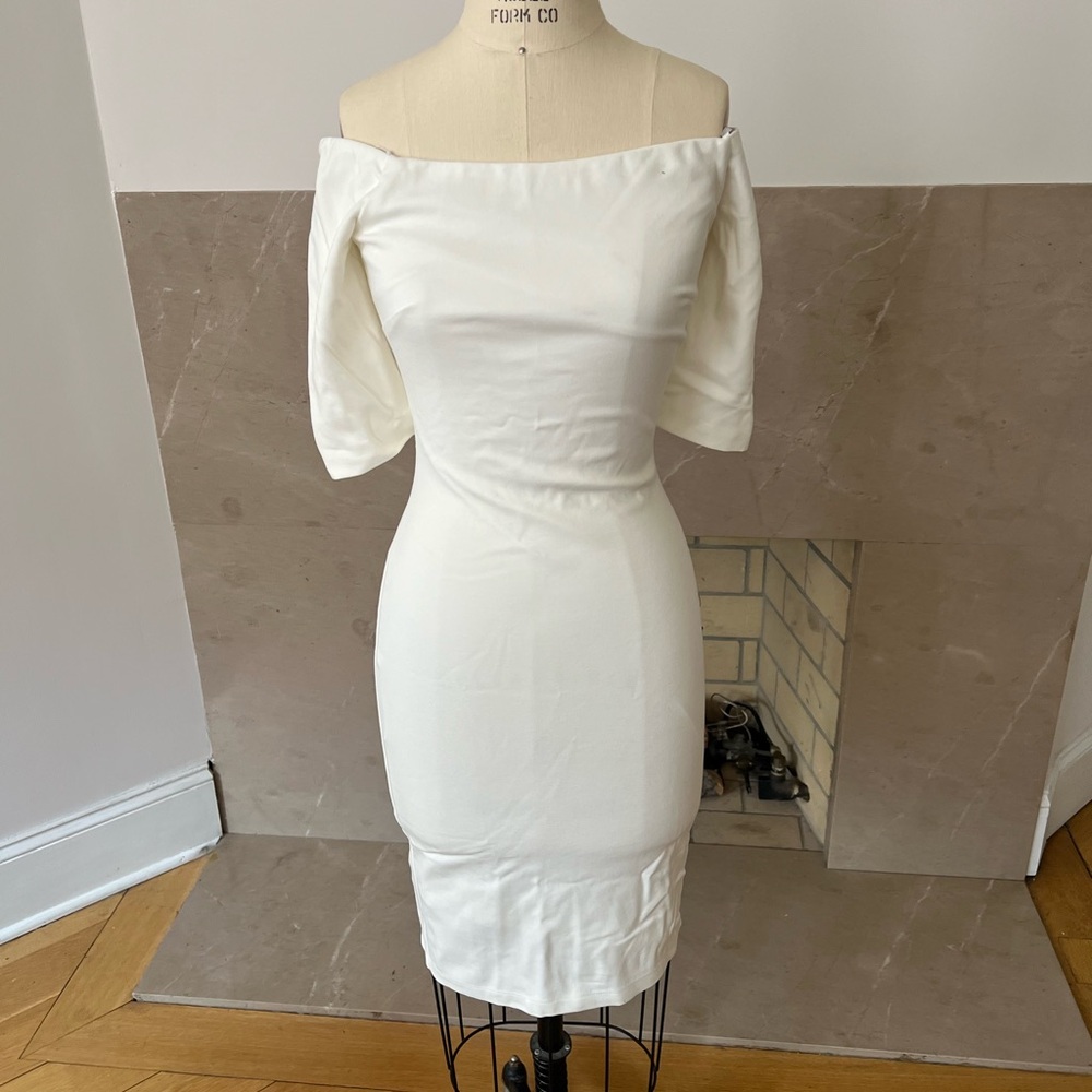 Elegant Off-Shoulder White Dress